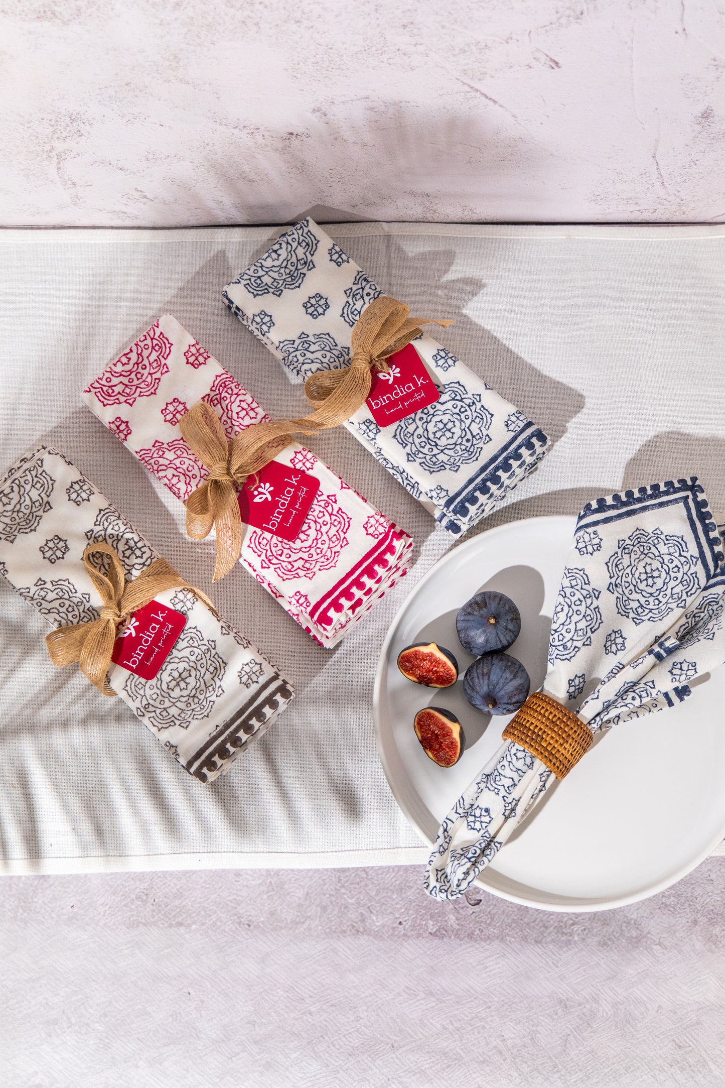 Napkins - Tulip Wheels (Pomegranate)